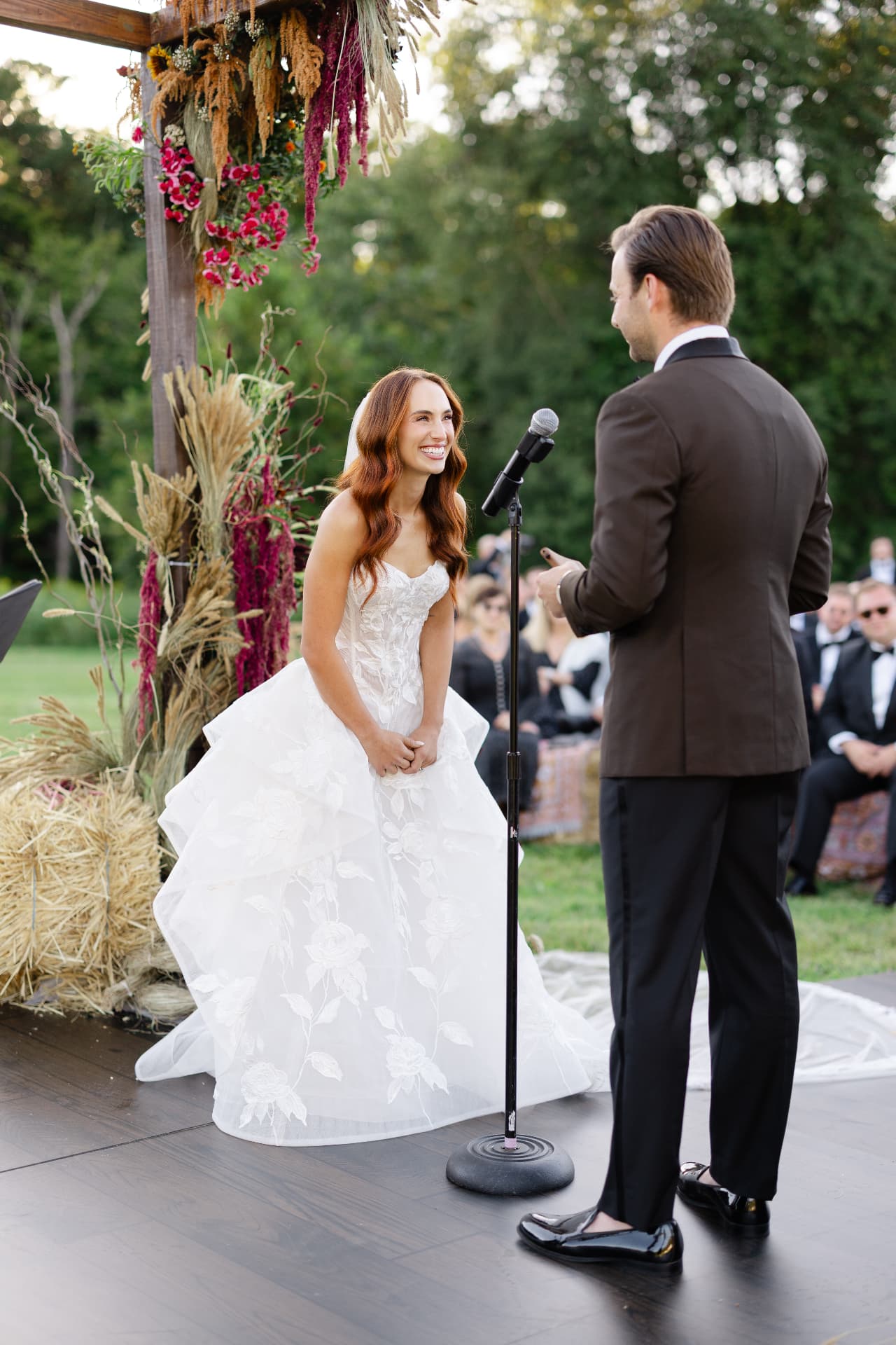 Lexi laughing during the vows